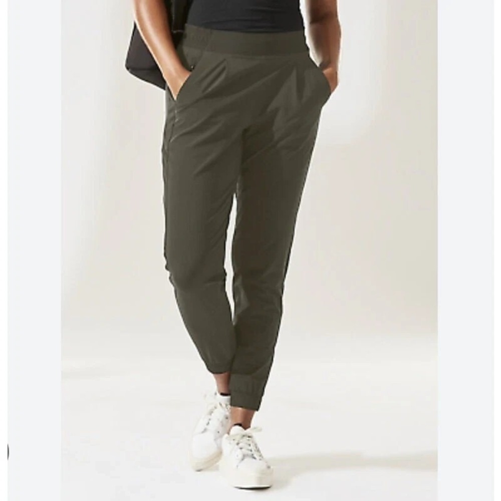 Athleta Brooklyn Jogger Pants Olive Green Women's 0 Athletic Workout Gym